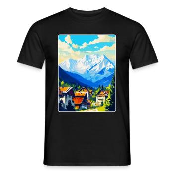 Zakopane Polen Vintage Reiseplakat Souvenir WPA - Männer T-Shirt - Schwarz - Vorne - AI Model Male 178 light (178cm)