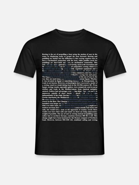Schlagfertige Rudercrew Regatta - Männer T-Shirt - Schwarz