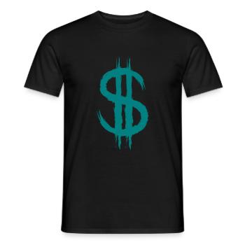 Dollarzeichen Dollar Zeichen Geld Bürste Geschenk - Männer T-Shirt - Schwarz - Vorne - AI Model Male 178 light (178cm)