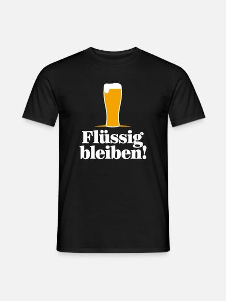 Flüssgig bleiben - Männer T-Shirt - Schwarz
