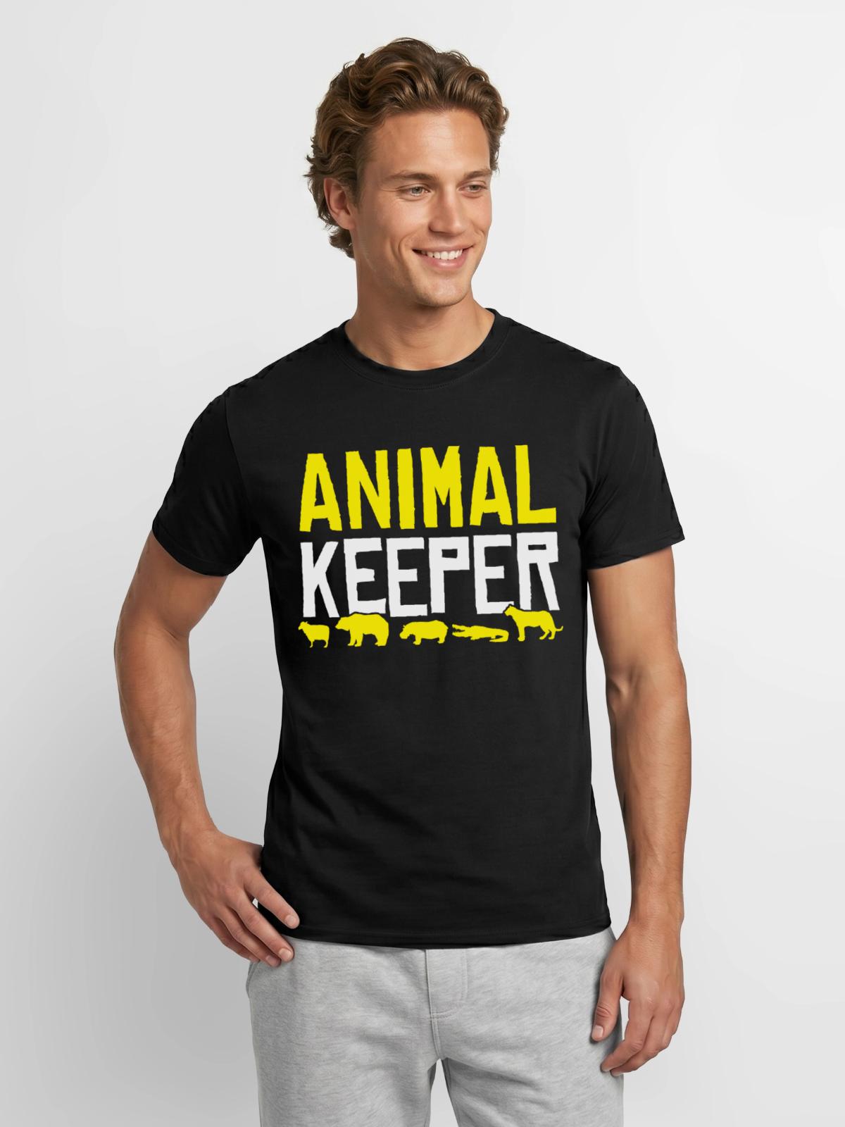 Tierpfleger - Männer T-Shirt - Schwarz - Vorne - AI Model Male 178 light (178cm)
