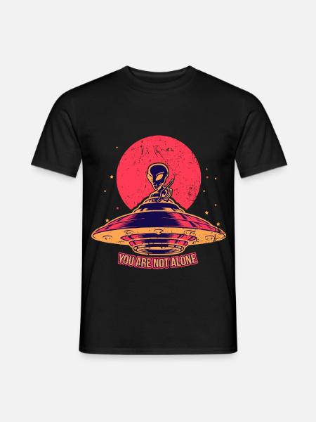 Alien Spruch Lustig Alienfan Vintage Aliens - Männer T-Shirt - Schwarz