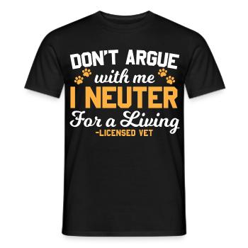 Tierarzt Spruch Lustig - Männer T-Shirt - Schwarz - Vorne - AI Model Male 178 light (178cm)