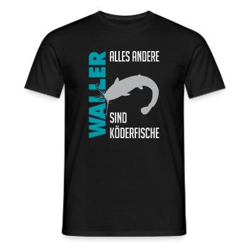 Wels fischen Kampf mit dem starken Wels - Männer T-Shirt - Schwarz - Vorne - AI Model Male 178 light (178cm)