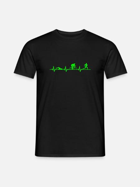 Triathlon - Männer T-Shirt - Schwarz