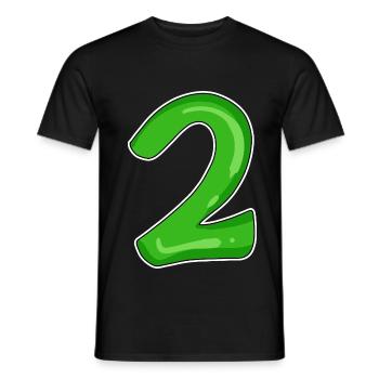 Nummer 2 Grün - Männer T-Shirt - Schwarz - Vorne - AI Model Male 178 light (178cm)