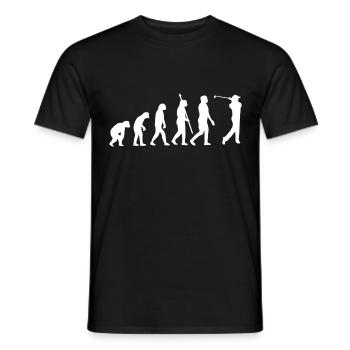 Golfer Golf Evolution Golfen Golfspieler Geschenk - Männer T-Shirt - Schwarz - Vorne - AI Model Male 178 light (178cm)