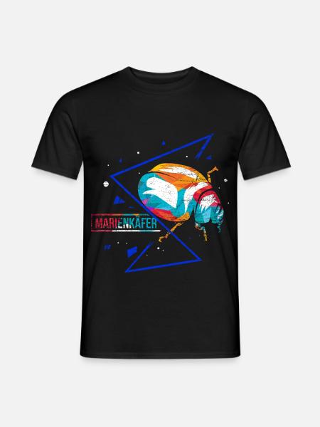Eckiger Marienkäfer Blattlausjäger - Männer T-Shirt - Schwarz