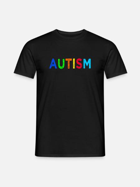 Arc-en-Ciel Autisme: Message d’Espoir - T-shirt homme - noir