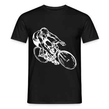 Fahrradfahren Fahrradfahrer Fahrrad - Männer T-Shirt - Schwarz - Vorne - AI Model Male 178 light (178cm)