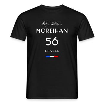 Das Leben ist besser MORBIHAN Nummer 56 Bretagne Frankreich - Männer T-Shirt - Schwarz - Vorne - AI Model Male 178 light (178cm)