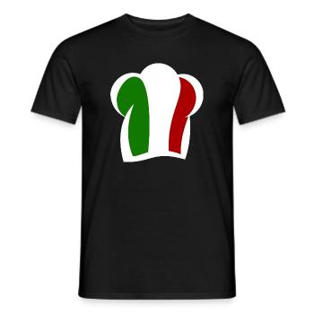 Italienische Kochmütze Küche Italia - Männer T-Shirt - Schwarz - Vorne - AI Model Male 178 light (178cm)