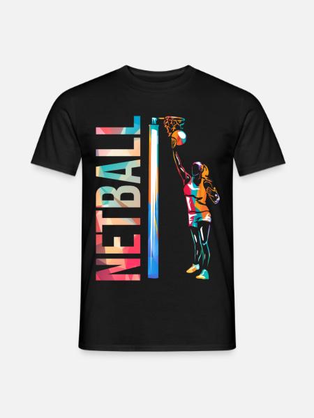 Dynamischer Netzball Hallenturnier - Männer T-Shirt - Schwarz