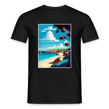 Mornington Halbinsel Australien Reiseposter - Männer T-Shirt - Schwarz - Vorne - AI Model Male 178 light (178cm)