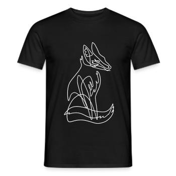 Flinker Linienfuchs Zeichenkunst - Männer T-Shirt - Schwarz - Vorne - AI Model Male 178 light (178cm)