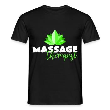 Massage - T-shirt homme - noir - Devant - AI Model Male 178 light (178cm)