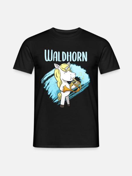 Waldhorn - Männer T-Shirt - Schwarz