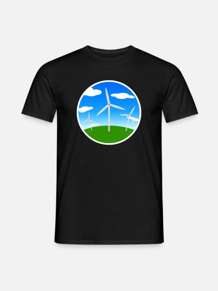 Windräder - Männer T-Shirt - Schwarz