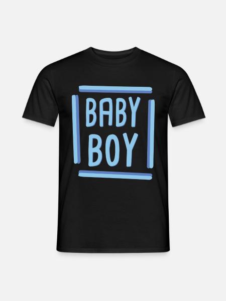 Junge - Männer T-Shirt - Schwarz