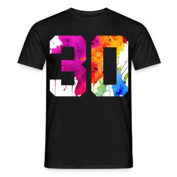 NUMMER 30 JAHRE ALT 30. GEBURTSTAG - Männer T-Shirt - Schwarz - Vorne - AI Model Male 178 light (178cm)