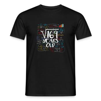 169 Years Old 13 Birthday Bday - Männer T-Shirt - Schwarz - Vorne - AI Model Male 178 light (178cm)