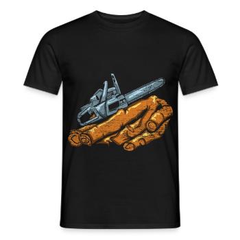 Naturverbundener Forstwirt Waldpflege - Männer T-Shirt - Schwarz - Vorne - AI Model Male 178 light (178cm)