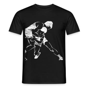 Unbeugsamer Ringkämpfer Griffkampf - Männer T-Shirt - Schwarz - Vorne - AI Model Male 178 light (178cm)