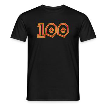 100. 100 JAHRE. 100-JÄHRIGES JUBILÄUM. 100. GEBURTSTAG - Männer T-Shirt - Schwarz - Vorne - AI Model Male 178 light (178cm)