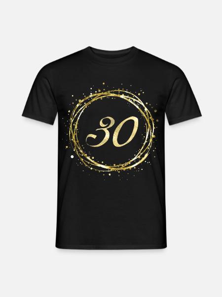 30 - Männer T-Shirt - Schwarz