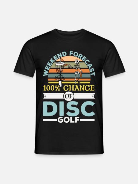 100% Chance auf Scheibengolf Frolf Freizeit-Werfer - Männer T-Shirt - Schwarz