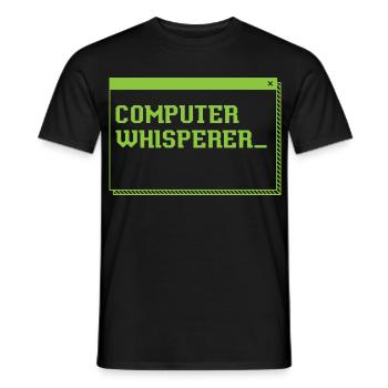 Computer-Flüsterer - Männer T-Shirt - Schwarz - Vorne - AI Model Male 178 light (178cm)