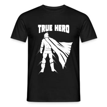 Kleiner Superheld mit Umhang - Männer T-Shirt - Schwarz - Vorne - AI Model Male 178 light (178cm)