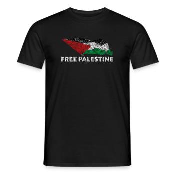 Palestine libre - T-shirt homme - noir - Devant - AI Model Male 178 light (178cm)