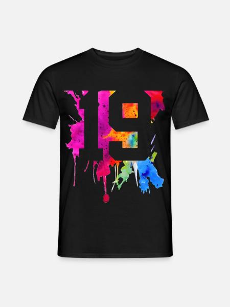 19 YEARS 19TH BIRTHDAY - Men's T-Shirt - black