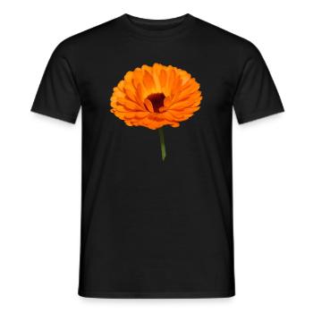 Ringelblume Ringelblumen orangene Blume Calendula - Männer T-Shirt - Schwarz - Vorne - AI Model Male 178 light (178cm)