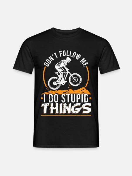Mountainbiker Geschenk - Männer T-Shirt - Schwarz