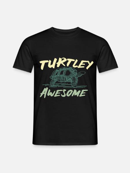Schildkröte Spruch - Männer T-Shirt - Schwarz