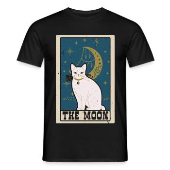 Der Mond Tarotkarte Schamane Wahrsagerei - Männer T-Shirt - Schwarz - Vorne - AI Model Male 178 light (178cm)