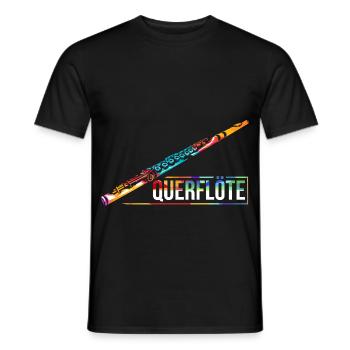Beschwingte Flöte Musikschule - Männer T-Shirt - Schwarz - Vorne - AI Model Male 178 light (178cm)
