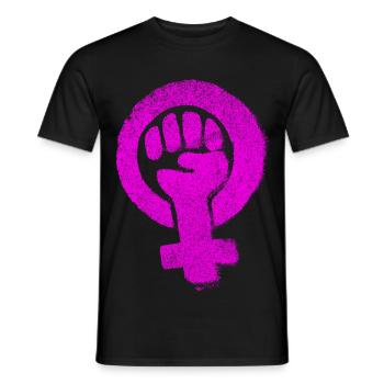 Feminist Emancipation Feminsm Feminism Equality - Men's T-Shirt - black - Front - AI Model Male 178 light (178cm)