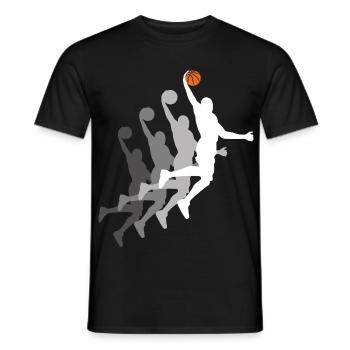Basketball Spieler Dunking Basketballer Sequenz - Männer T-Shirt - Schwarz - Vorne - AI Model Male 178 light (178cm)