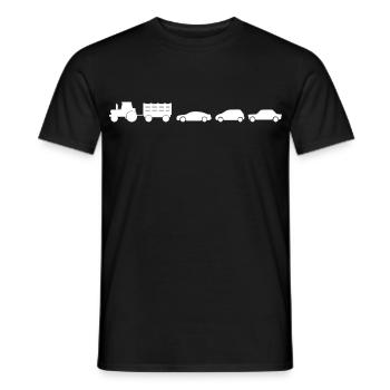 Traktor Anhänger Autos - Männer T-Shirt - Schwarz - Vorne - AI Model Male 178 light (178cm)