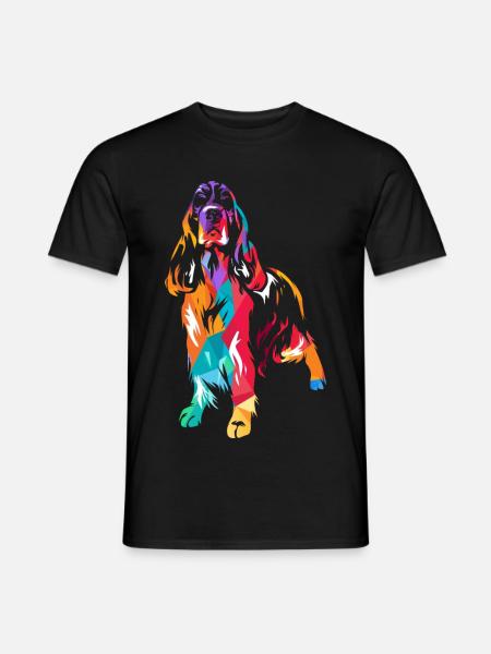 Wachsamer Springer Spaniel Jagdeinsatz - Männer T-Shirt - Schwarz