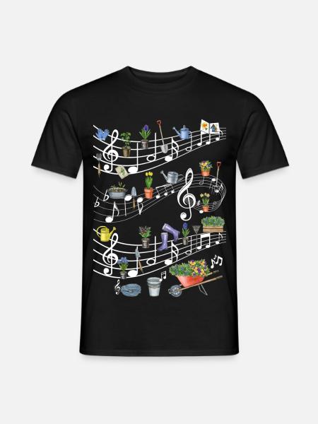 Melodie des Blumengartens - Männer T-Shirt - Schwarz