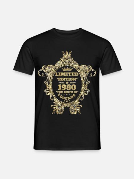 1980 - Männer T-Shirt - Schwarz