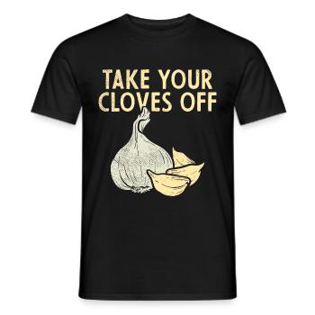 Knoblauch Pflanze - Männer T-Shirt - Schwarz - Vorne - AI Model Male 178 light (178cm)