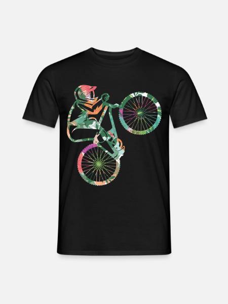 Mountain Bike Fahrrad Mädchen Mountainbike - Männer T-Shirt - Schwarz
