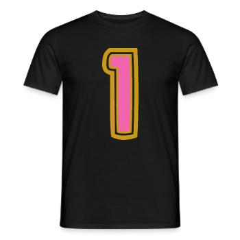 1. 1 JAHR. 1. JAHRESTAG. 1 JAHR GEBURTSTAG - Männer T-Shirt - Schwarz - Vorne - AI Model Male 178 light (178cm)