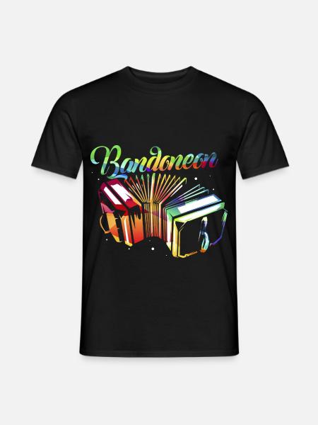 Sehnsuchtsvoller Bandoneon Tangoabend - Männer T-Shirt - Schwarz