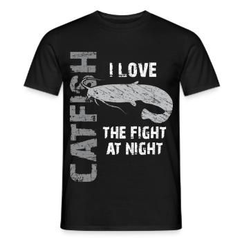 Catfish Fishing Sport Fishing Strong Fish - Men's T-Shirt - black - Front - AI Model Male 178 light (178cm)